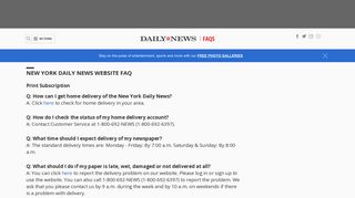 FAQs - NY Daily News