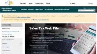Sales Tax Web File - Department of Taxation and Finance - NY.gov