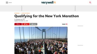 Do You Have to Qualify for the New York Marathon? - Verywell Fit