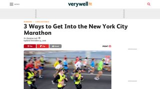 3 Ways to Get Into the New York City Marathon - Verywell Fit