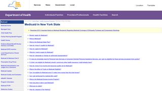Medicaid in New York State - New York State Department of Health