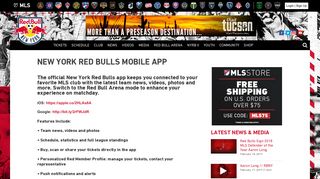 New York Red Bulls Mobile App