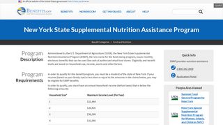 New York State Supplemental Nutrition Assistance Program | Benefits ...