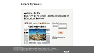 Login | The New York Times International Edition