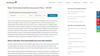 New York Automobile Insurance Plan – NYAIP - ValuePenguin