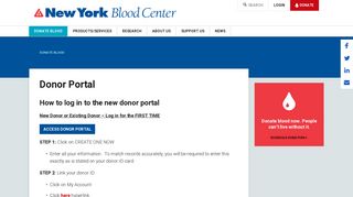 Donor Portal | New York Blood Center