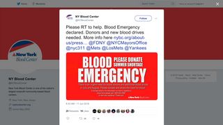 NY Blood Center on Twitter: 