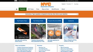 NYC Department of Finance - NYC.gov