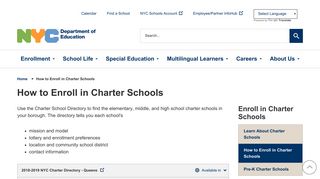 How to Enroll in Charter Schools - schools.NYC.gov