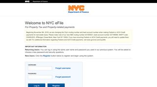 Welcome to NYC eFile