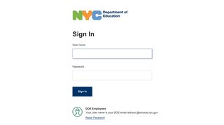 Sign In - New York City Department of Education