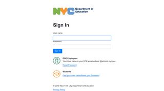 Sign In - New York City Department of Education - InfoHub