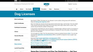 Dog Licenses - NYC.gov