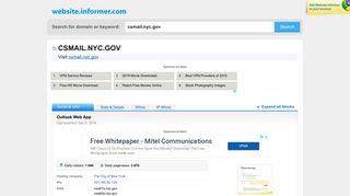 csmail.nyc.gov at WI. Outlook Web App - Website Informer