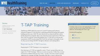 T-TAP Training — NYC Health Training