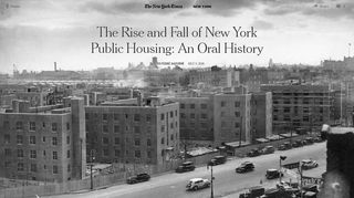 The Rise and Fall of New York Public Housing: An Oral History - The ...
