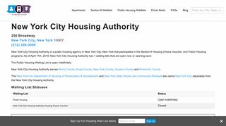 New York City Housing Authority, NY | Section 8 and Public Housing