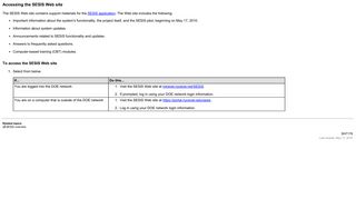 Accessing the SESIS Web site - NYCENet
