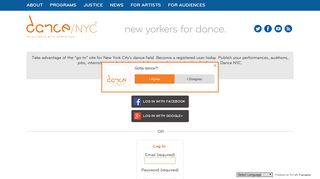 Log In or Create An Account | Dance/NYC