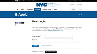 E-Apply - Login - NYC.gov