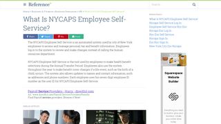 What Is NYCAPS Employee Self-Service? | Reference.com