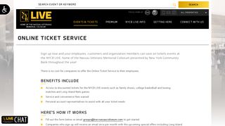 Online Ticket Service | NYCB LIVE