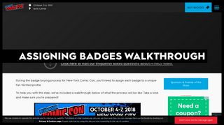 Assigning Badges Walkthrough - New York Comic Con - October 3 - 6 ...