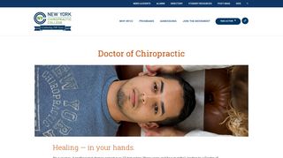 Doctor of Chiropractic | New York Chiropractic College