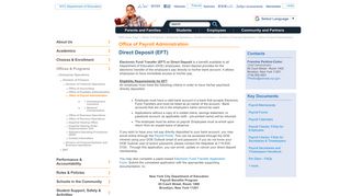Direct Deposit (EFT) - Office of Payroll Administration - New York City ...