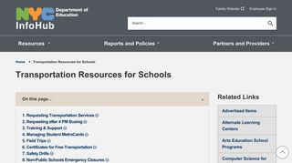 School Applications - Office of Pupil Transportation