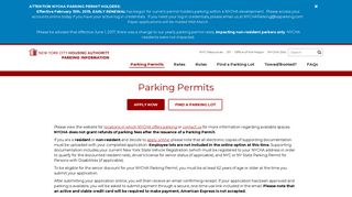 Parking Permits - NYCHA Parking