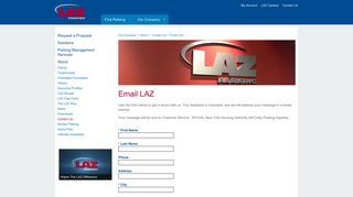 Email LAZ | LAZ Parking