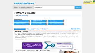nychhc.org at WI. NYC Health + Hospitals - Website Informer