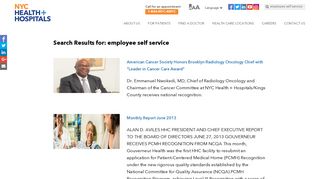 employee self service | Search Results | NYC Health + Hospitals