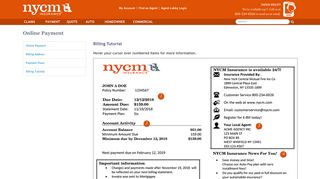 NYCM Insurance | Your Bill
