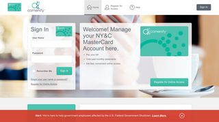 NY&C MasterCard - Manage your account - Comenity