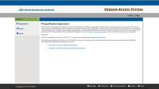 Prequalification Application - NYCSCA - Vendor Access System (VAS)