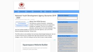 National Youth Development Agency Bursaries 2019 - 2020 NYDA ...
