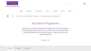 The Nye Bevan programme - Leading Care III | Alliance MBS