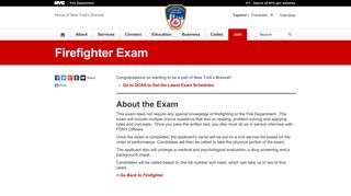 Get Latest Firefighter Exam Schedule - NYC.gov
