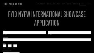 NYFW Volunteer Application — Find Your ID NYC