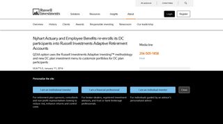 Nyhart Actuary and Employee Benefits re-enrolls its DC participants ...