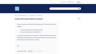 Outlook 365 email enabled for students – New York Law School Tech ...