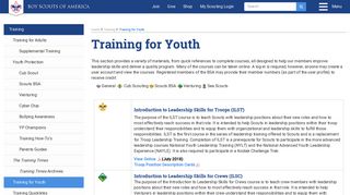 Training for Youth | Boy Scouts of America