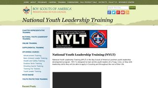 National Youth Leadership Training - PA Dutch Council BSA