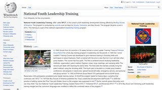 National Youth Leadership Training - Wikipedia