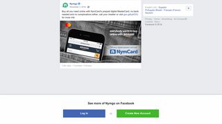 Nymgo - Buy all you need online with NymCard's prepaid... | Facebook