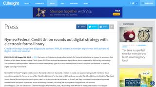 Nymeo Federal Credit Union rounds out digital ... - CUInsight.com