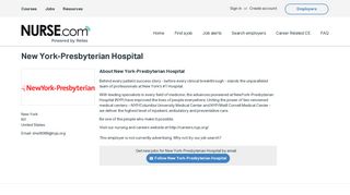 Jobs with New York-Presbyterian Hospital - Nurse.com