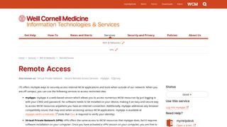 Remote Access | Information Technologies & Services - Weill Cornell ...
